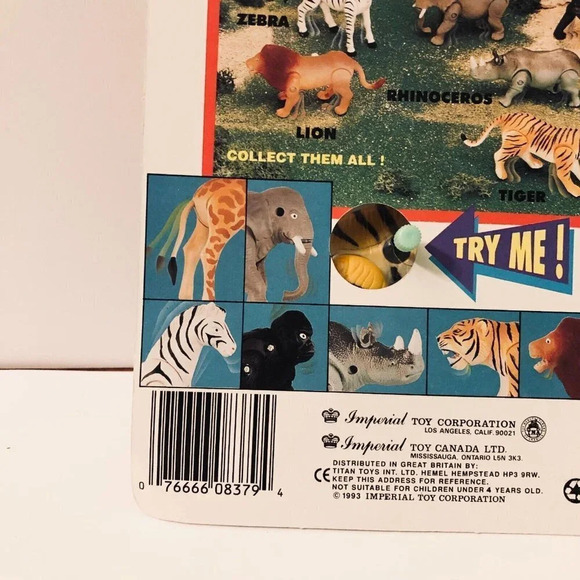 Vtg 1993 Imperial Wild Animal Tiger Wind Up Action Toy - Picture 11 of 15